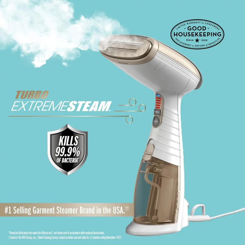 Revitalize Your Wardrobe with the Conair Handheld Garment Steamer